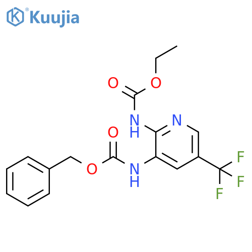 Carbamic acid,[2-[(ethoxycarbonyl)amino]-5-(trifluoromethyl)-3-pyridinyl]-, phenylmethylester structure