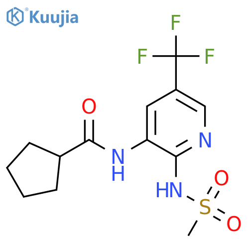 Cyclopentanecarboxamide,N-[2-[(methylsulfonyl)amino]-5-(trifluoromethyl)-3-pyridinyl]- structure