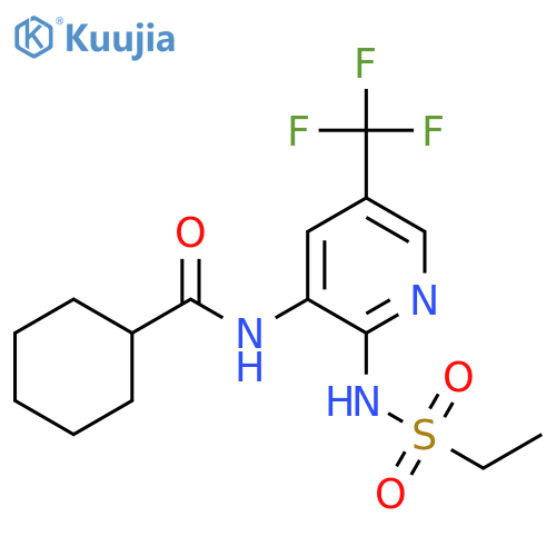 Cyclohexanecarboxamide,N-[2-[(ethylsulfonyl)amino]-5-(trifluoromethyl)-3-pyridinyl]- structure