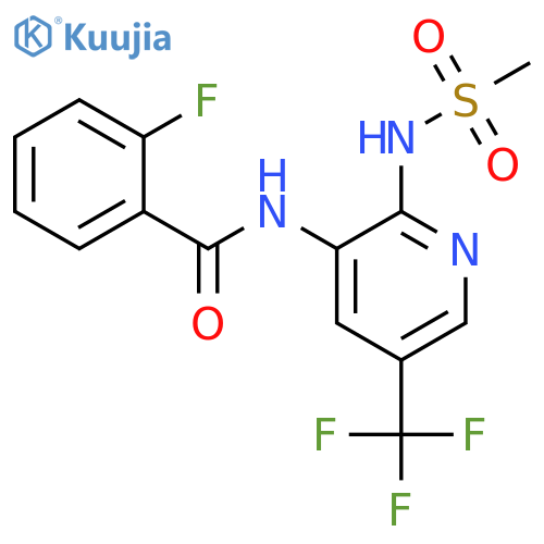Benzamide,2-fluoro-N-[2-[(methylsulfonyl)amino]-5-(trifluoromethyl)-3-pyridinyl]- structure