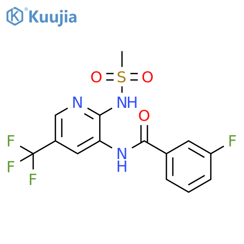 Benzamide,3-fluoro-N-[2-[(methylsulfonyl)amino]-5-(trifluoromethyl)-3-pyridinyl]- structure