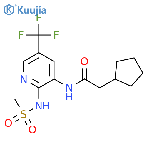 Cyclopentaneacetamide,N-[2-[(methylsulfonyl)amino]-5-(trifluoromethyl)-3-pyridinyl]- structure
