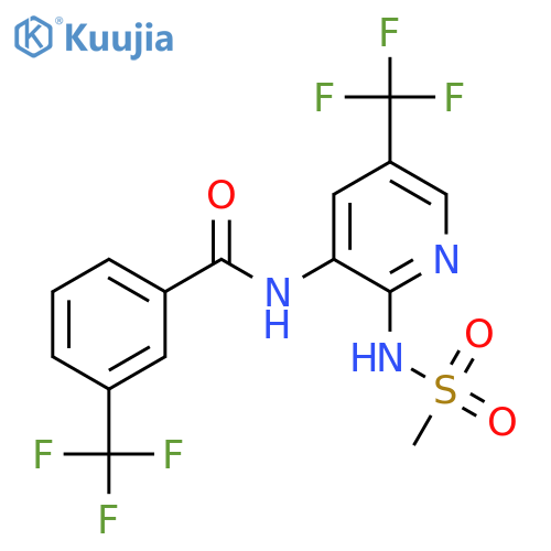 Benzamide,N-[2-[(methylsulfonyl)amino]-5-(trifluoromethyl)-3-pyridinyl]-3-(trifluoromethyl)- structure