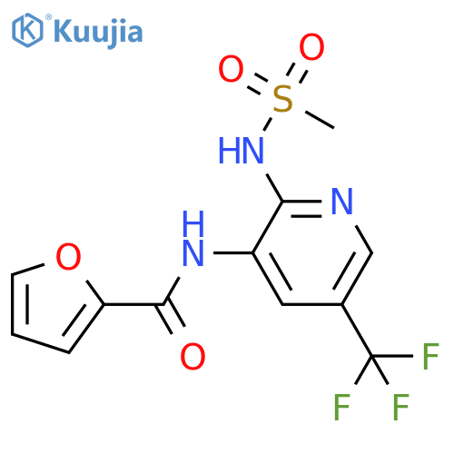 2-Furancarboxamide,N-[2-[(methylsulfonyl)amino]-5-(trifluoromethyl)-3-pyridinyl]- structure