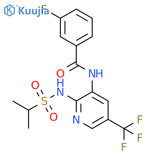 Benzamide,3-fluoro-N-[2-[[(1-methylethyl)sulfonyl]amino]-5-(trifluoromethyl)-3-pyridinyl]- structure
