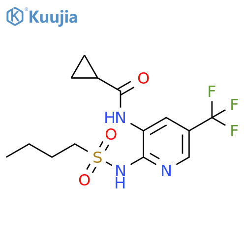 Cyclopropanecarboxamide,N-[2-[(butylsulfonyl)amino]-5-(trifluoromethyl)-3-pyridinyl]- structure