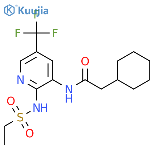 Cyclohexaneacetamide,N-[2-[(ethylsulfonyl)amino]-5-(trifluoromethyl)-3-pyridinyl]- structure