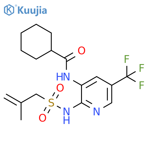 Cyclohexanecarboxamide,N-[2-[[(2-methyl-2-propenyl)sulfonyl]amino]-5-(trifluoromethyl)-3-pyridinyl]- structure