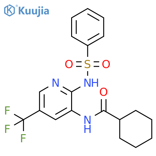 Cyclohexanecarboxamide,N-[2-[(phenylsulfonyl)amino]-5-(trifluoromethyl)-3-pyridinyl]- structure