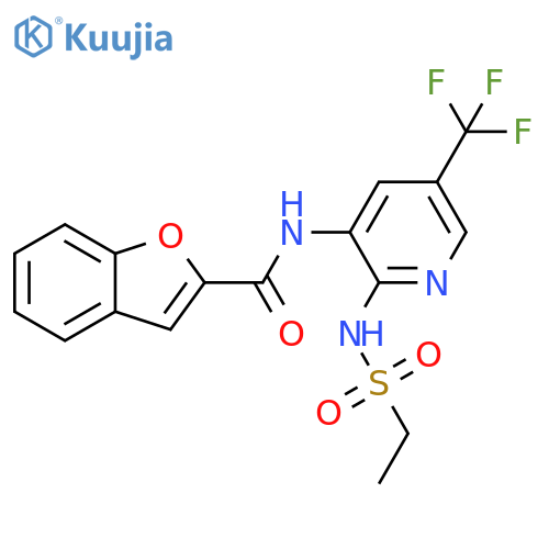 2-Benzofurancarboxamide,N-[2-[(ethylsulfonyl)amino]-5-(trifluoromethyl)-3-pyridinyl]- structure