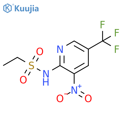 Ethanesulfonamide, N-[3-nitro-5-(trifluoromethyl)-2-pyridinyl]- structure
