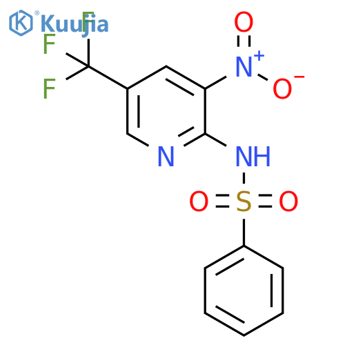 Benzenesulfonamide, N-[3-nitro-5-(trifluoromethyl)-2-pyridinyl]- structure