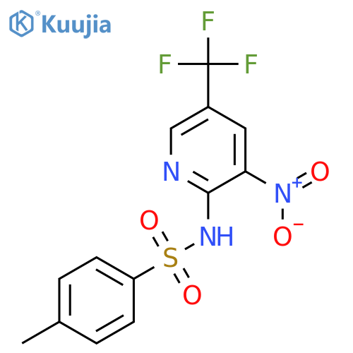 Benzenesulfonamide, 4-methyl-N-[3-nitro-5-(trifluoromethyl)-2-pyridinyl]- structure