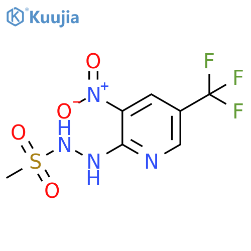 Methanesulfonic acid, 2-[3-nitro-5-(trifluoromethyl)-2-pyridinyl]hydrazide structure