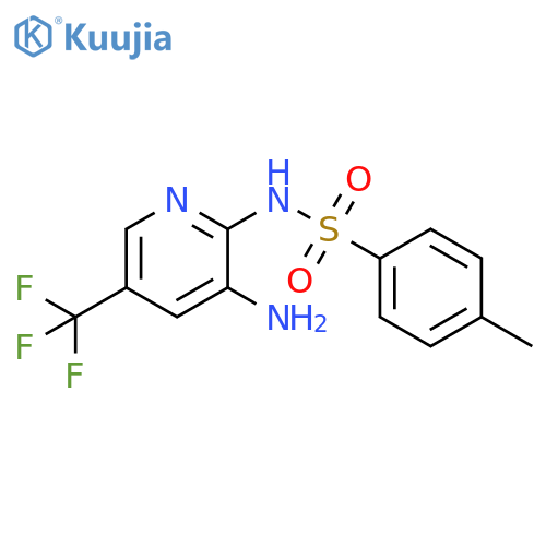 Benzenesulfonamide,N-[3-amino-5-(trifluoromethyl)-2-pyridinyl]-4-methyl- structure