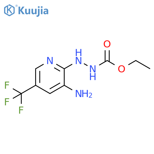 Hydrazinecarboxylic acid, 2-[3-amino-5-(trifluoromethyl)-2-pyridinyl]-,ethyl ester structure