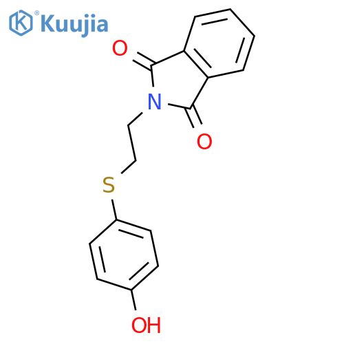 1H-Isoindole-1,3(2H)-dione, 2-[2-[(4-hydroxyphenyl)thio]ethyl]- structure