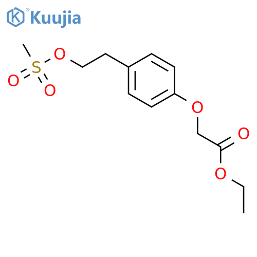 Acetic acid, [4-[2-[(methylsulfonyl)oxy]ethyl]phenoxy]-, ethyl ester structure