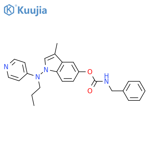 Carbamic acid, (phenylmethyl)-, 3-methyl-1-(propyl-4-pyridinylamino)-1H-indol-5-yl ester (9CI) structure