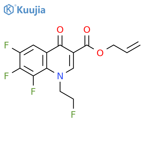 3-Quinolinecarboxylic acid,6,7,8-trifluoro-1-(2-fluoroethyl)-1,4-dihydro-4-oxo-, 2-propenyl ester structure