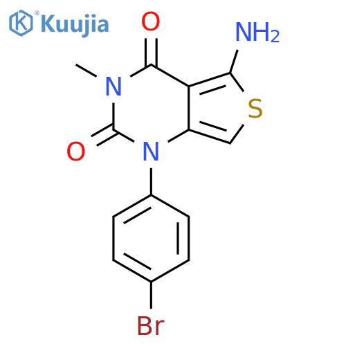 Thieno[3,4-d]pyrimidine-2,4(1H,3H)-dione,5-amino-1-(4-bromophenyl)-3-methyl- structure