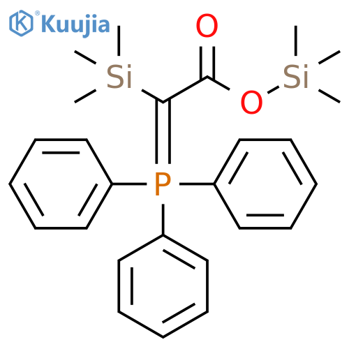 Acetic acid, 2-(trimethylsilyl)-2-(triphenylphosphoranylidene)-, trimethylsilyl ester structure
