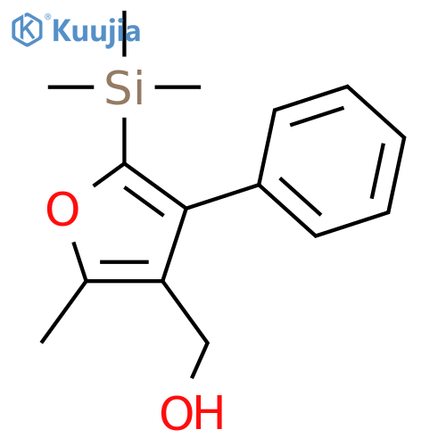 3-Furanmethanol, 2-methyl-4-phenyl-5-(trimethylsilyl)- structure