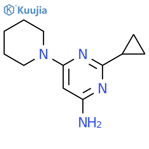 2-cyclopropyl-6-(piperidin-1-yl)pyrimidin-4-amine structure