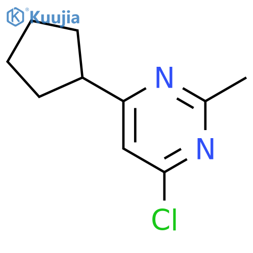 4-chloro-6-cyclopentyl-2-methylpyrimidine structure