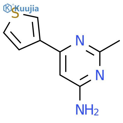 2-methyl-6-(thiophen-3-yl)pyrimidin-4-amine structure