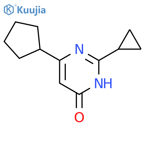6-cyclopentyl-2-cyclopropylpyrimidin-4-ol structure