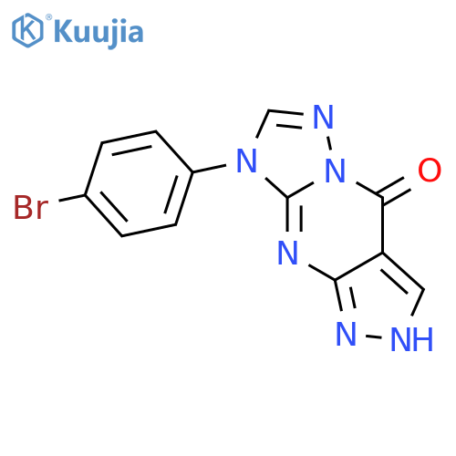 4H-Pyrazolo[3,4-d][1,2,4]triazolo[1,5-a]pyrimidin-4-one,8-(4-bromophenyl)-1,8-dihydro- structure