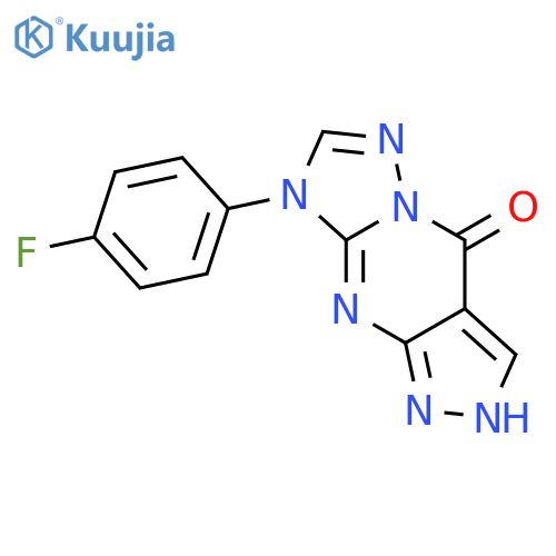 4H-Pyrazolo[3,4-d][1,2,4]triazolo[1,5-a]pyrimidin-4-one,8-(4-fluorophenyl)-1,8-dihydro- structure