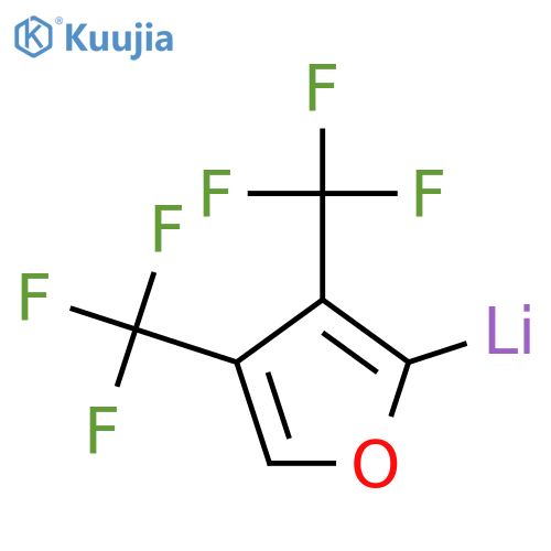Lithium, [3,4-bis(trifluoromethyl)-2-furanyl]- structure