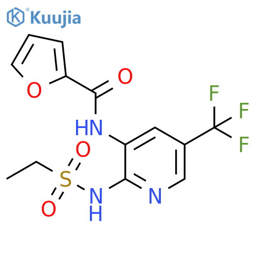 2-Furancarboxamide,N-[2-[(ethylsulfonyl)amino]-5-(trifluoromethyl)-3-pyridinyl]- structure