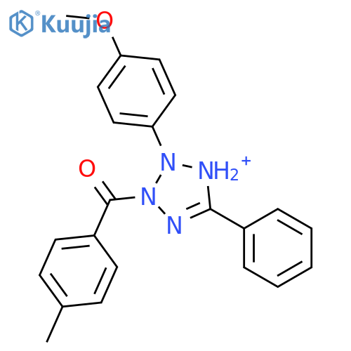 2-(4-Methoxyphenyl)-3-(4-methylbenzoyl)-5-phenyl-2,3-dihydro-1H-tetrazol-1-ium structure