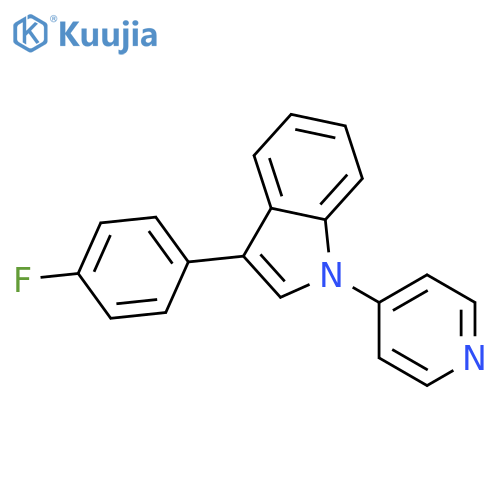 1H-Indole, 3-(4-fluorophenyl)-1-(4-pyridinyl)- structure