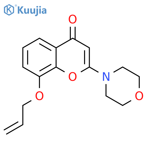4H-1-Benzopyran-4-one, 2-(4-morpholinyl)-8-(2-propenyloxy)- structure