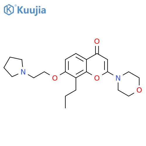 4H-1-Benzopyran-4-one,2-(4-morpholinyl)-8-propyl-7-[2-(1-pyrrolidinyl)ethoxy]- structure