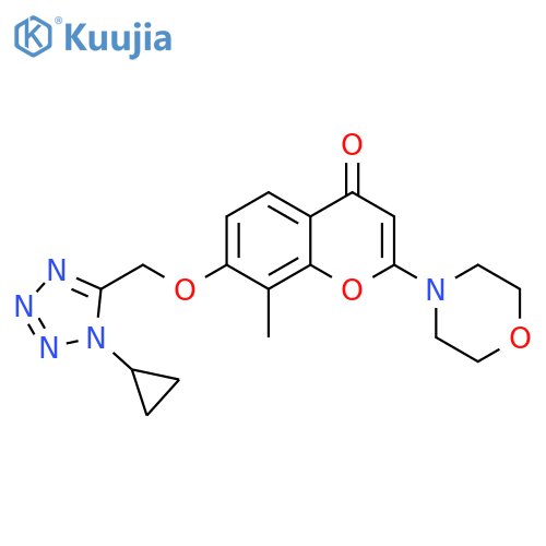 4H-1-Benzopyran-4-one,7-[(1-cyclopropyl-1H-tetrazol-5-yl)methoxy]-8-methyl-2-(4-morpholinyl)- structure