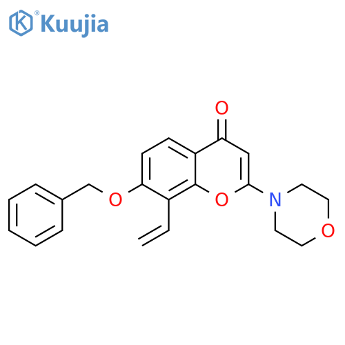 4H-1-Benzopyran-4-one,8-ethenyl-2-(4-morpholinyl)-7-(phenylmethoxy)- structure