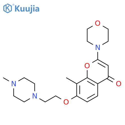 4H-1-Benzopyran-4-one,8-methyl-7-[2-(4-methyl-1-piperazinyl)ethoxy]-2-(4-morpholinyl)- structure