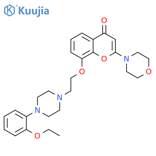 4H-1-Benzopyran-4-one,8-[2-[4-(2-ethoxyphenyl)-1-piperazinyl]ethoxy]-2-(4-morpholinyl)- structure