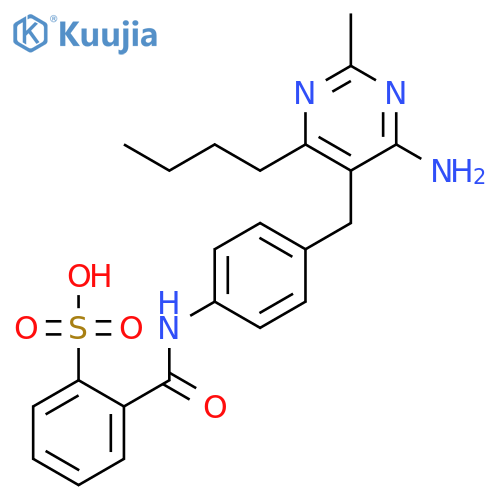Benzenesulfonic acid,2-[[[4-[(4-amino-6-butyl-2-methyl-5-pyrimidinyl)methyl]phenyl]amino]carbonyl]- structure