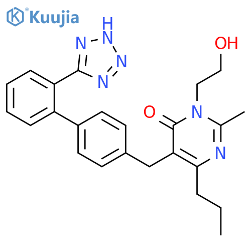 4(3H)-Pyrimidinone,3-(2-hydroxyethyl)-2-methyl-6-propyl-5-[[2'-(1H-tetrazol-5-yl)[1,1'-biphenyl]-4-yl]methyl]- structure
