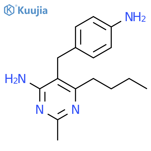 4-Pyrimidinamine, 5-[(4-aminophenyl)methyl]-6-butyl-2-methyl- structure
