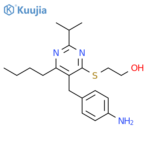 Ethanol,2-[[5-[(4-aminophenyl)methyl]-6-butyl-2-(1-methylethyl)-4-pyrimidinyl]thio]- structure