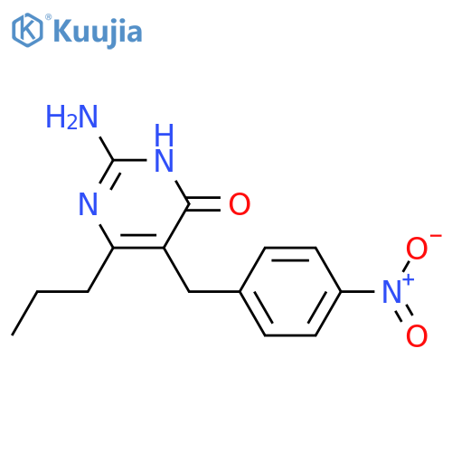 4(1H)-Pyrimidinone, 2-amino-5-[(4-nitrophenyl)methyl]-6-propyl- structure