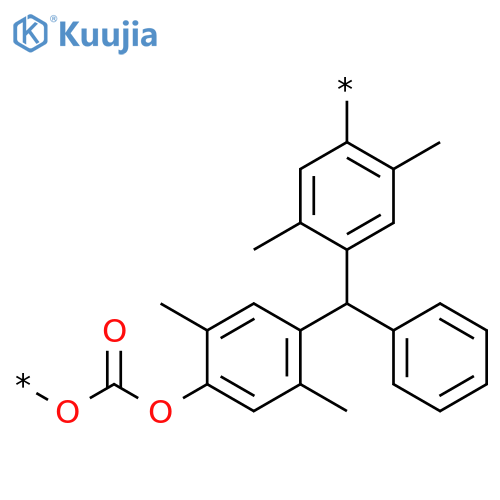 Poly[oxycarbonyloxy(2,5-dimethyl-1,4-phenylene)(phenylmethylene)(2,5-dimethyl-1,4-phenylene)] structure