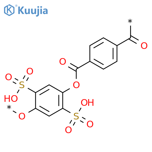 Poly[oxy(2,5-disulfo-1,4-phenylene)oxycarbonyl-1,4-phenylenecarbonyl] structure